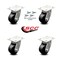 Service Caster 4 Inch Kingpinless Glass Filled Nylon Wheel Swivel Caster Set with Swivel Locks SCC-KP30S420-GFNR-BSL-4 - alternate 3